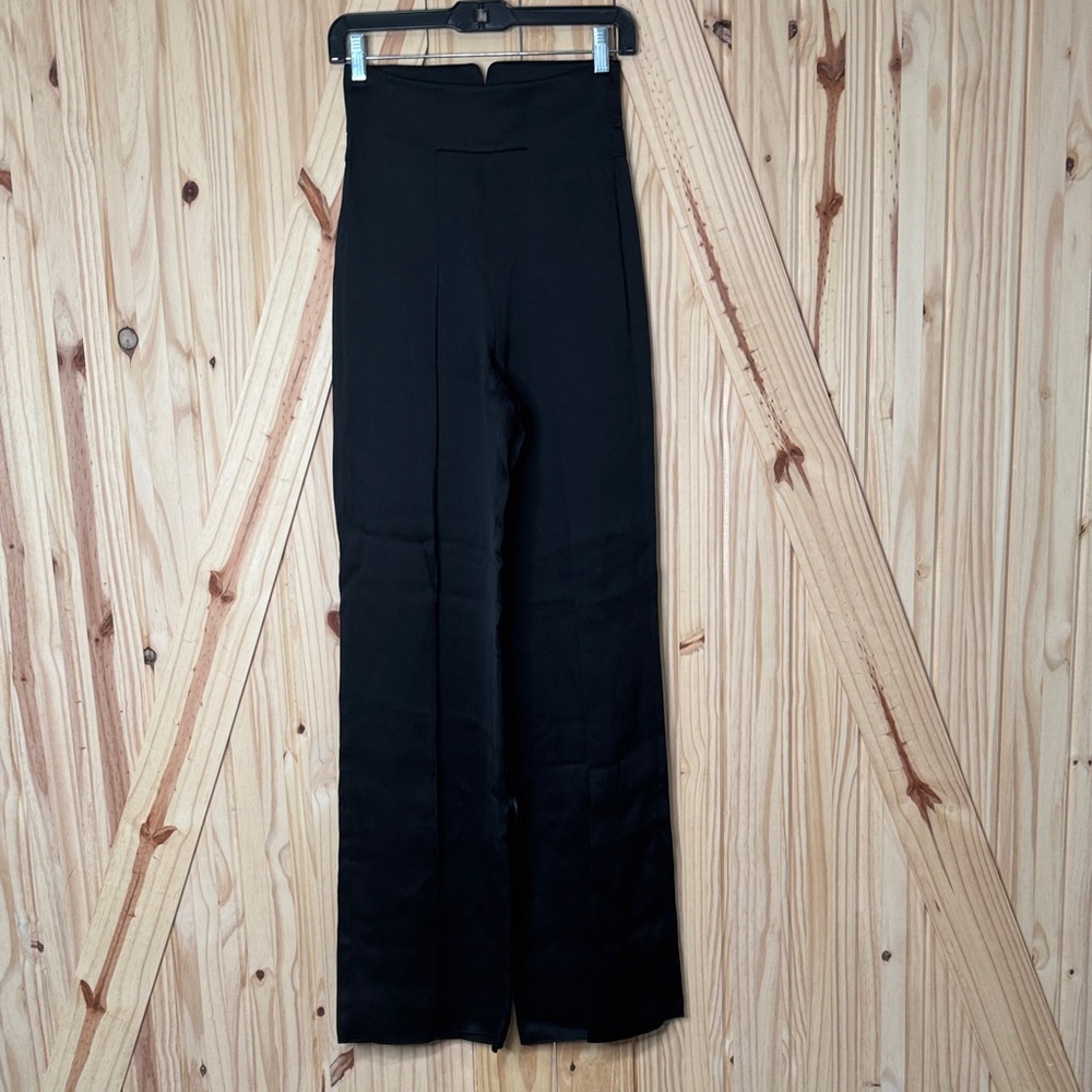 High-Waist Giorgio Armani Black Wide-Leg Pants